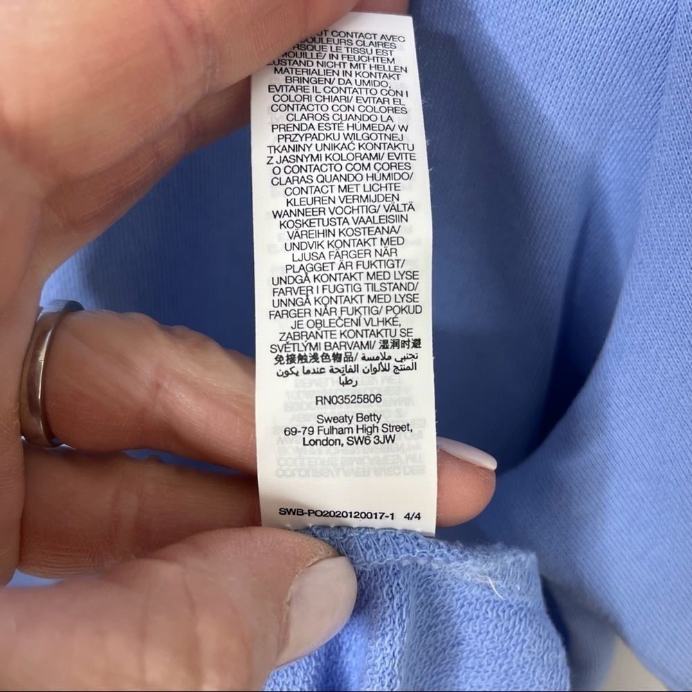 Sweaty Betty Cotton Essentials T Shirt Dress Periwinkle Blue Size XS Crewneck - Picture 7 of 8
